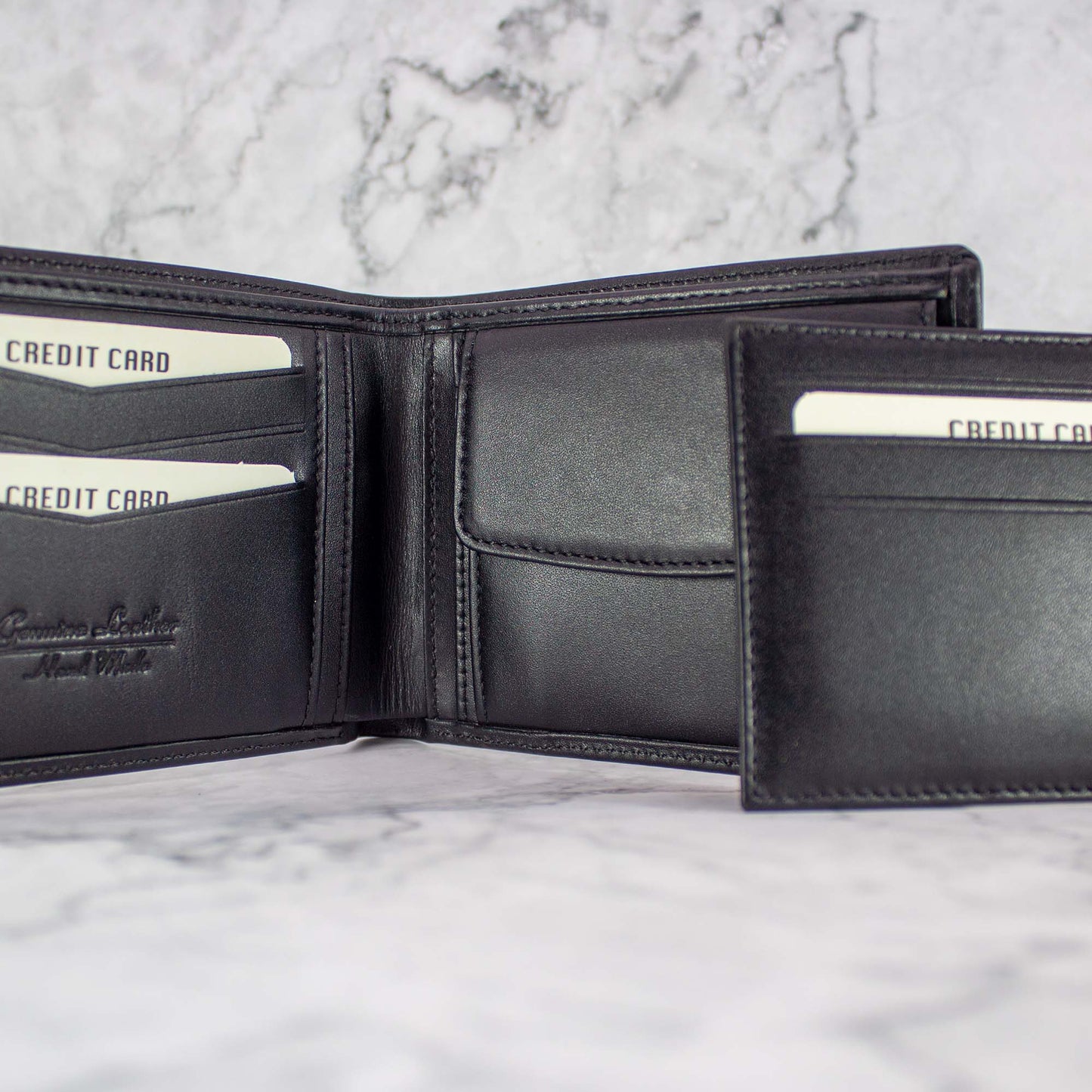 Men's gift set with very high quality leather wallet