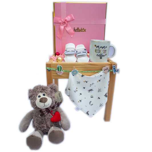 Baby Gift for Newborn Girl - BABY GIFT BASKET | HELLO WORLD